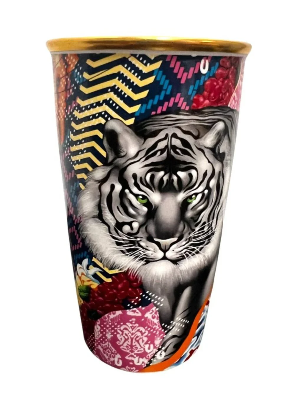 RARE!! Starbucks Tristan Eaton Limited Edition Sumatra Tiger Ceramic Mug 12 oz